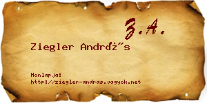 Ziegler András névjegykártya